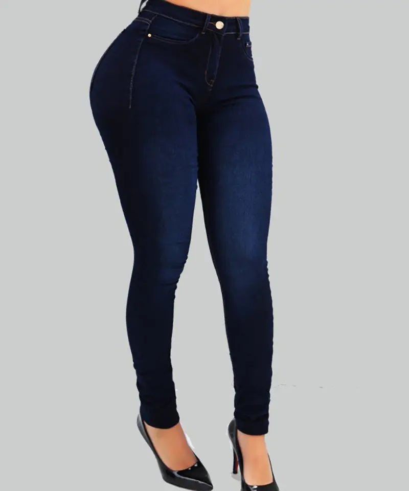High-Waist Jeans - Slim Stretch